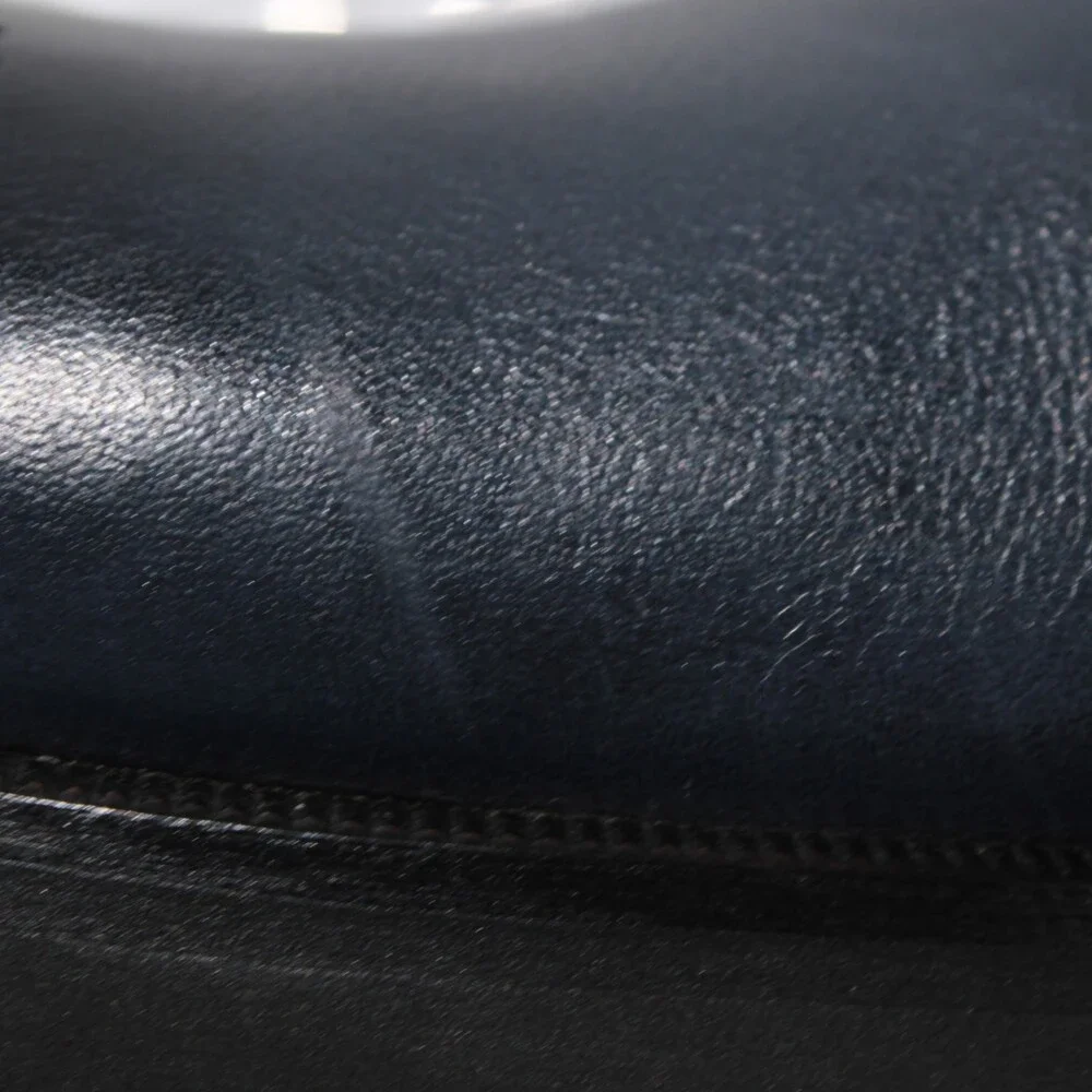 Di Bianco NWD Lace Up Derby Dress Shoes Size 42 (US 9) in Navy Blue Leather